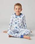 Coastal Charm Family Matching Bamboo Two Piece Long Sleeve Pajama Set
