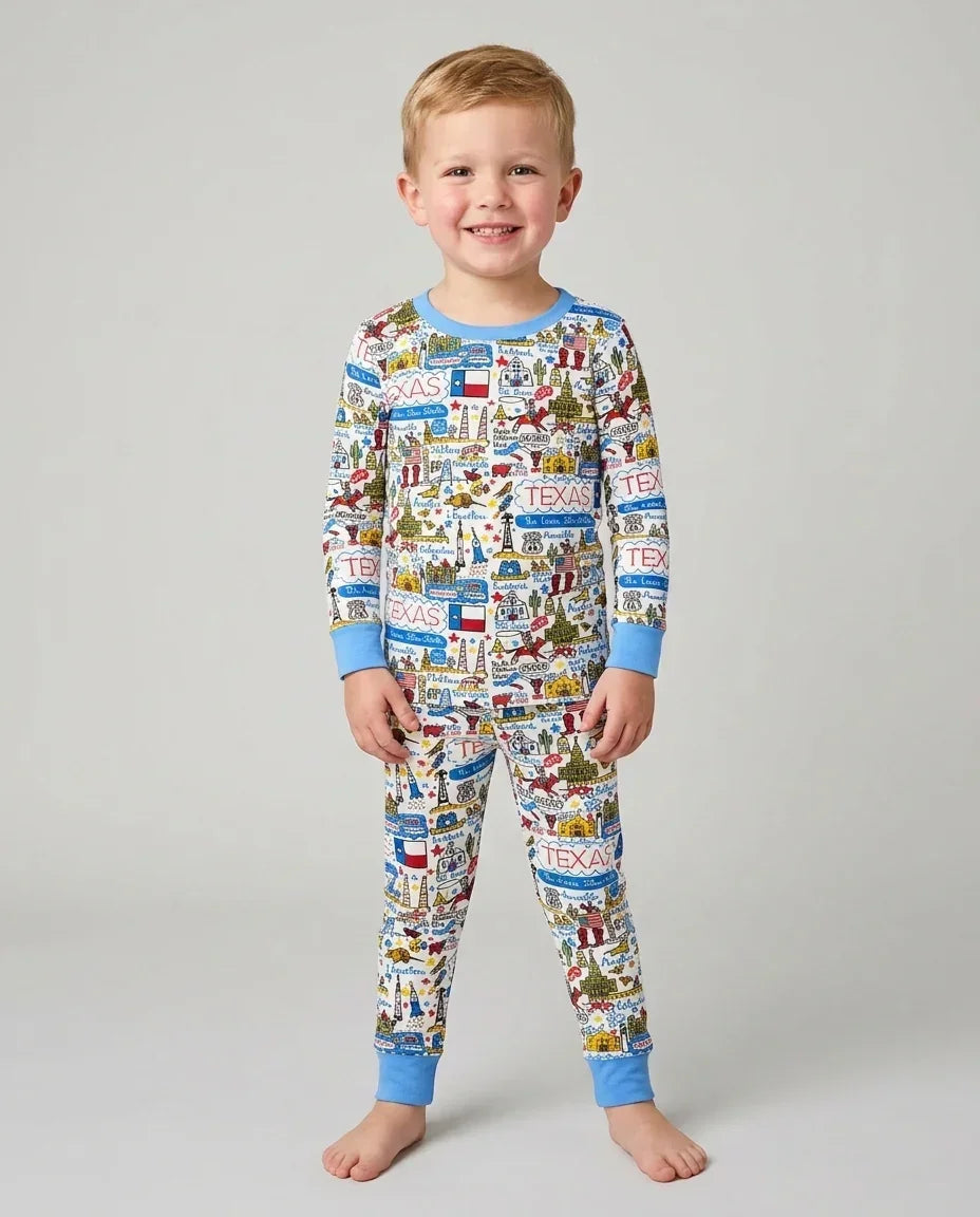 Lone Star State Bamboo Two Piece Long Sleeve Pajama Set