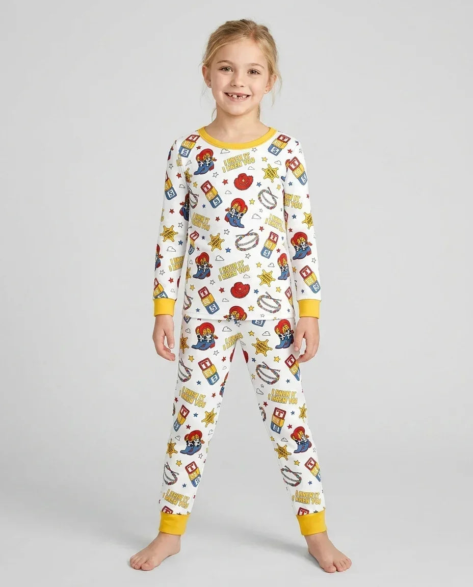 Little Cowgirl Bamboo Two Piece Long Sleeve Pajama Set