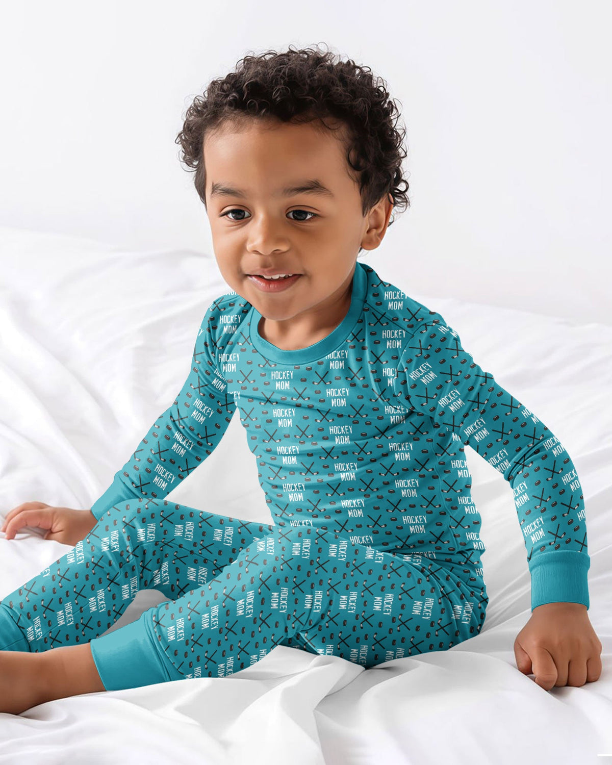 Hockey Mom Bamboo Two Piece Long Sleeve Pajama Set