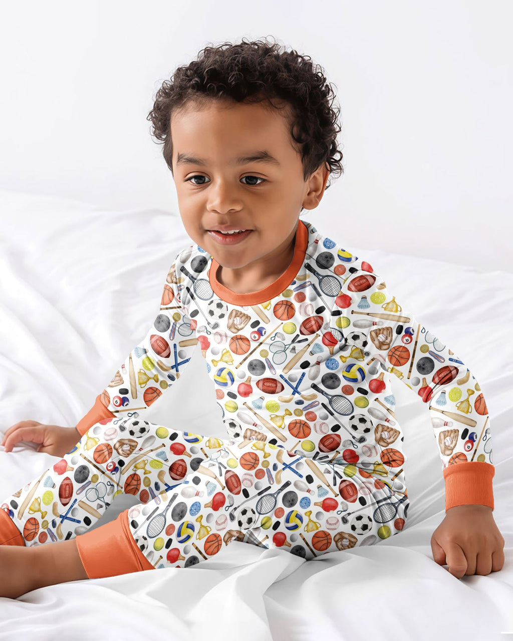 So Much Fun with Sports Bamboo Two Piece Long Sleeve Pajama Set