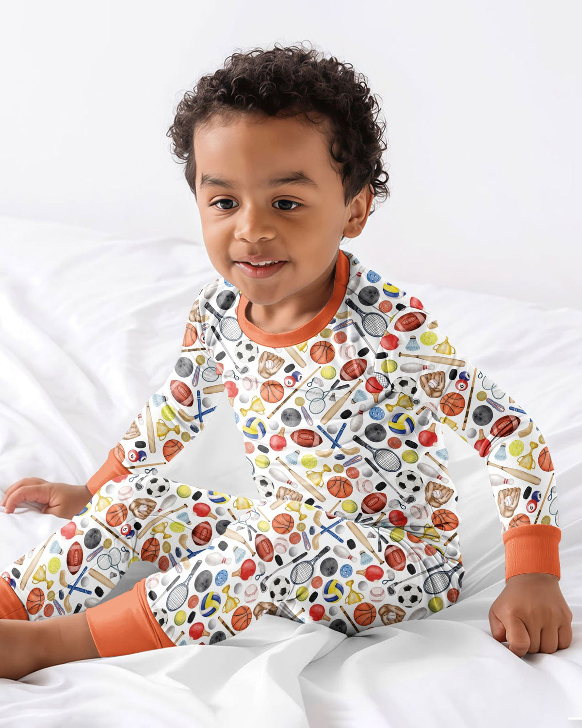 So Much Fun with Sports Bamboo Two Piece Long Sleeve Pajama Set
