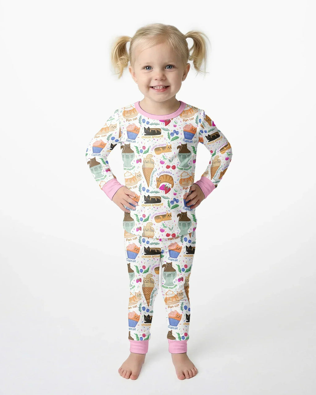 Purrfect Treats Bamboo Two Piece Long Sleeve Pajama Set
