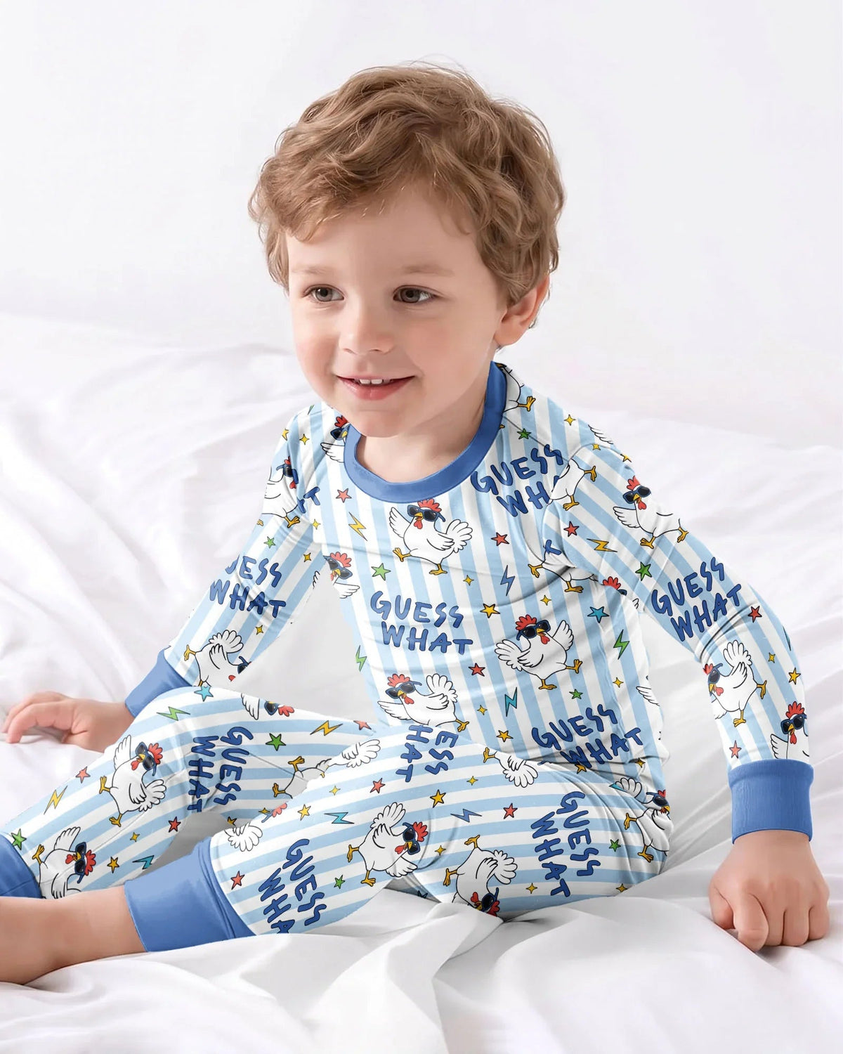 Guess What? Chicken Butt! Bamboo Two Piece Long Sleeve Pajama Set
