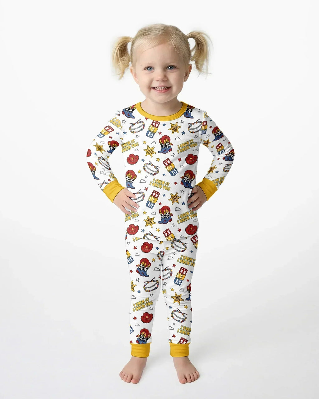 Little Cowgirl Bamboo Two Piece Long Sleeve Pajama Set
