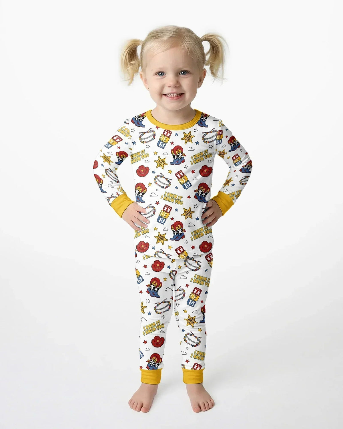 Little Cowgirl Bamboo Two Piece Long Sleeve Pajama Set