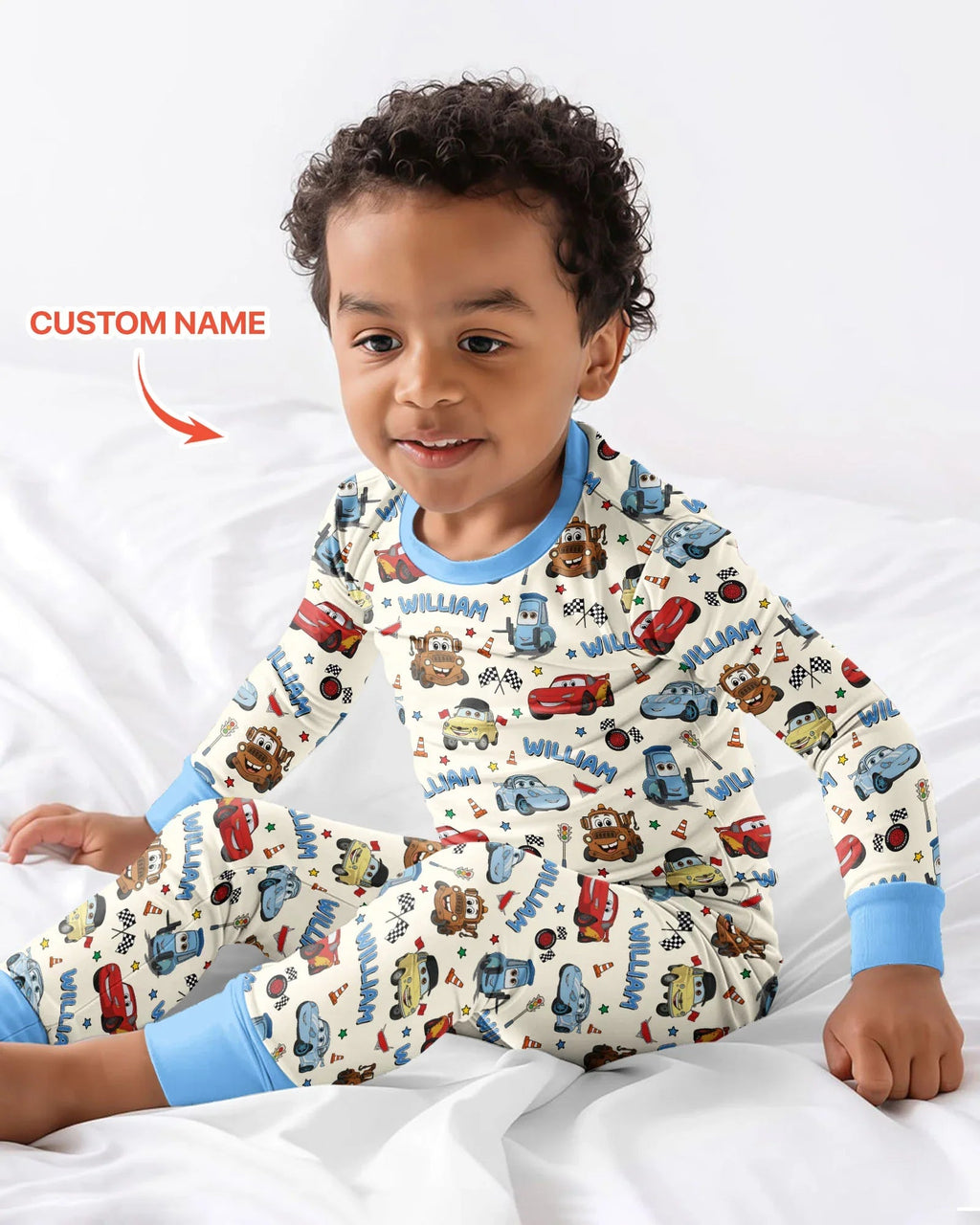Car Movie Bamboo Two Piece Long Sleeve Pajama Set