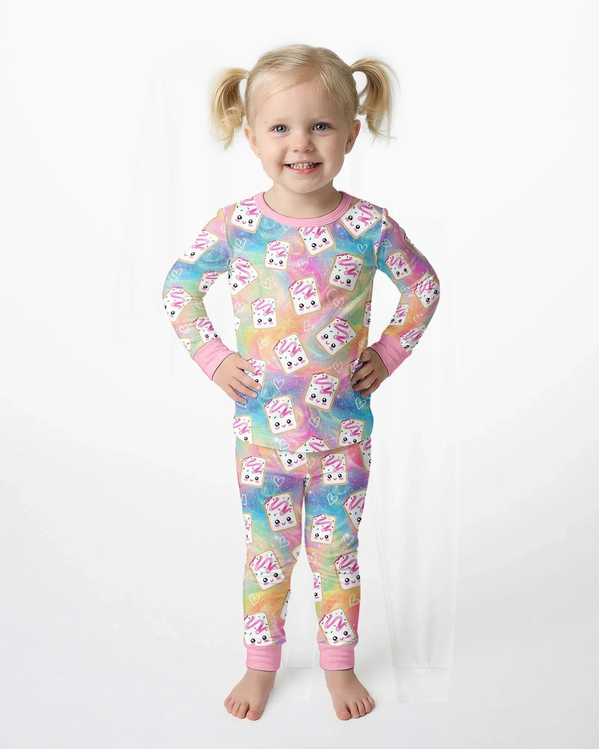 Kawaii Sprinkle Pastry Bamboo Two Piece Long Sleeve Pajama Set