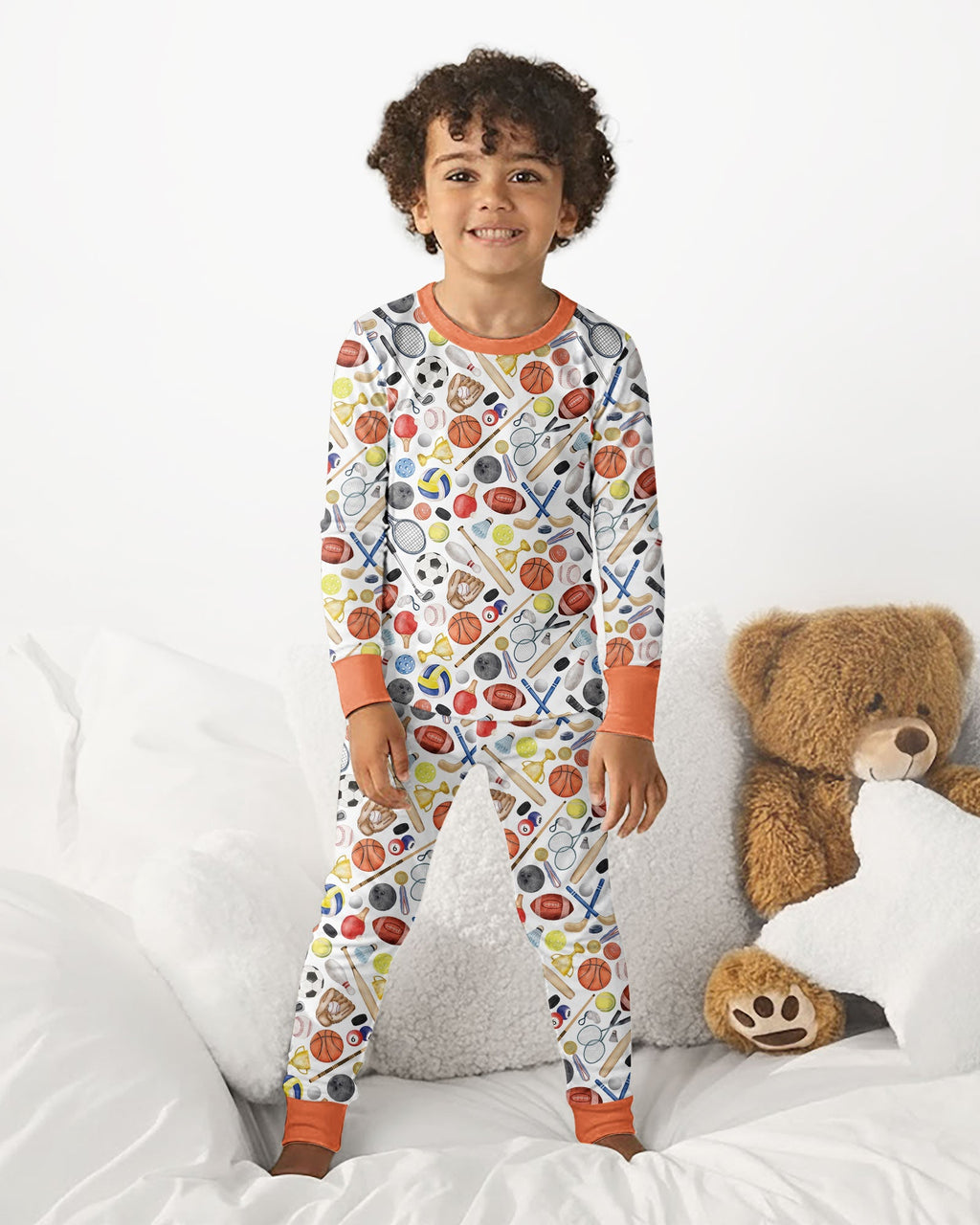 So Much Fun with Sports Bamboo Two Piece Long Sleeve Pajama Set