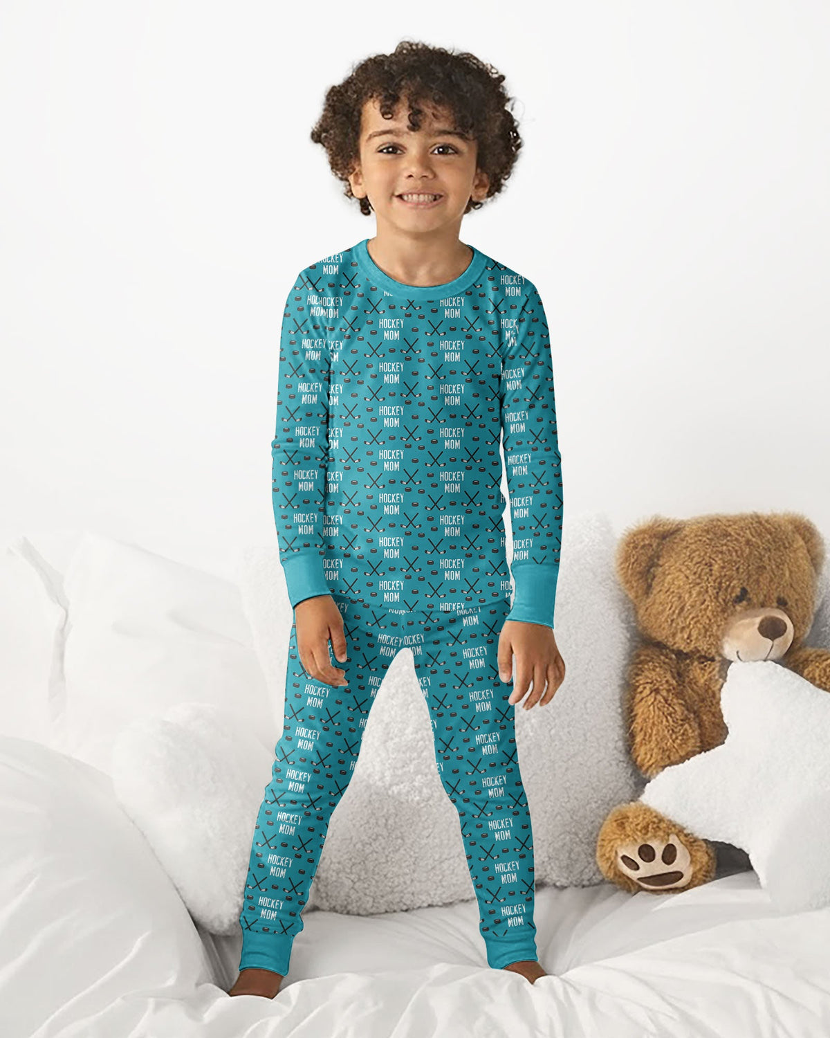 Hockey Mom Bamboo Two Piece Long Sleeve Pajama Set