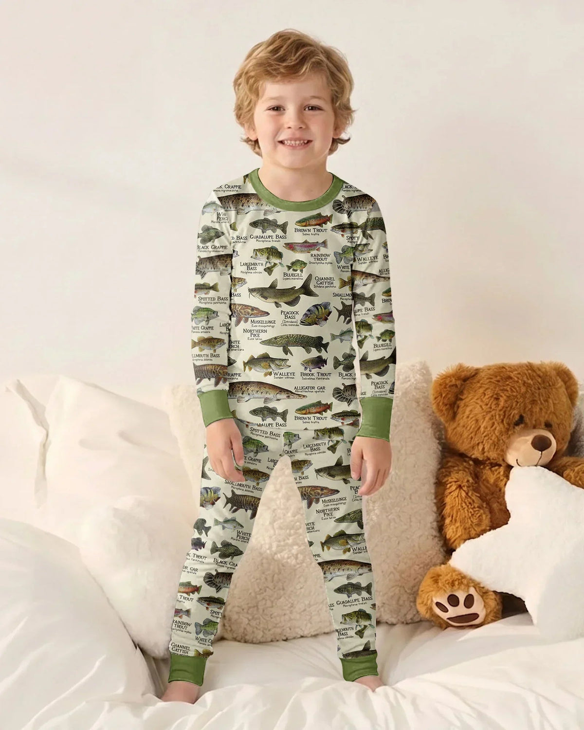 Fish Of America Bamboo Two Piece Long Sleeve Pajama Set