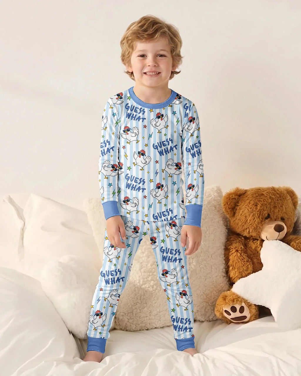 Guess What? Chicken Butt! Bamboo Two Piece Long Sleeve Pajama Set