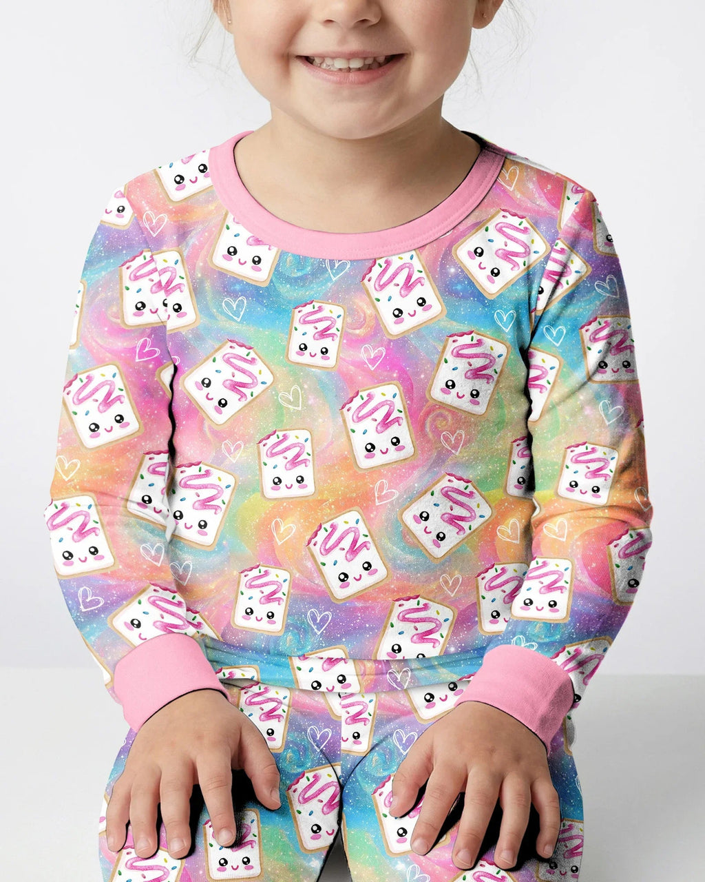 Kawaii Sprinkle Pastry Bamboo Two Piece Long Sleeve Pajama Set
