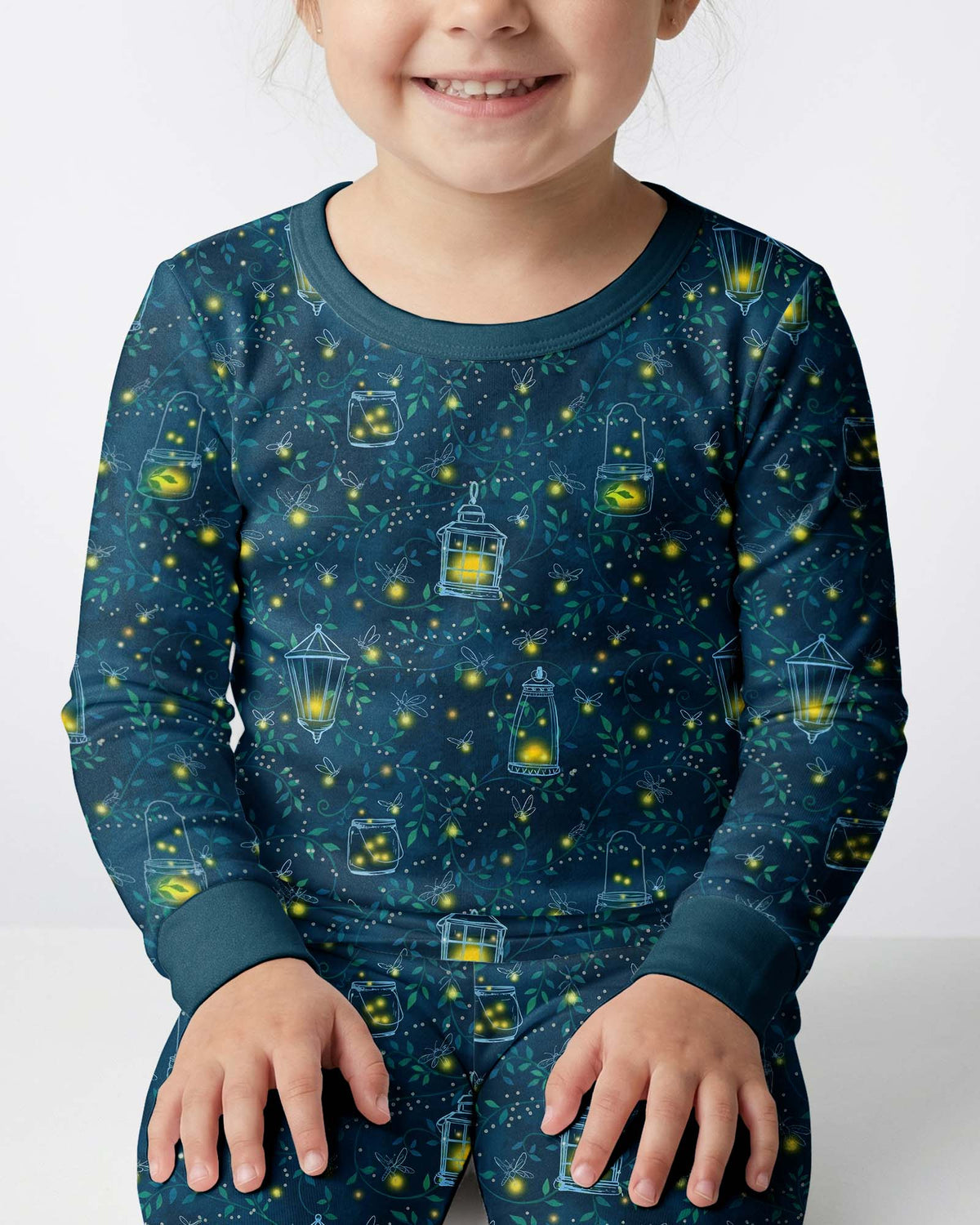 Firefly Lantern Night Bamboo Two Piece Long Sleeve Pajama Set