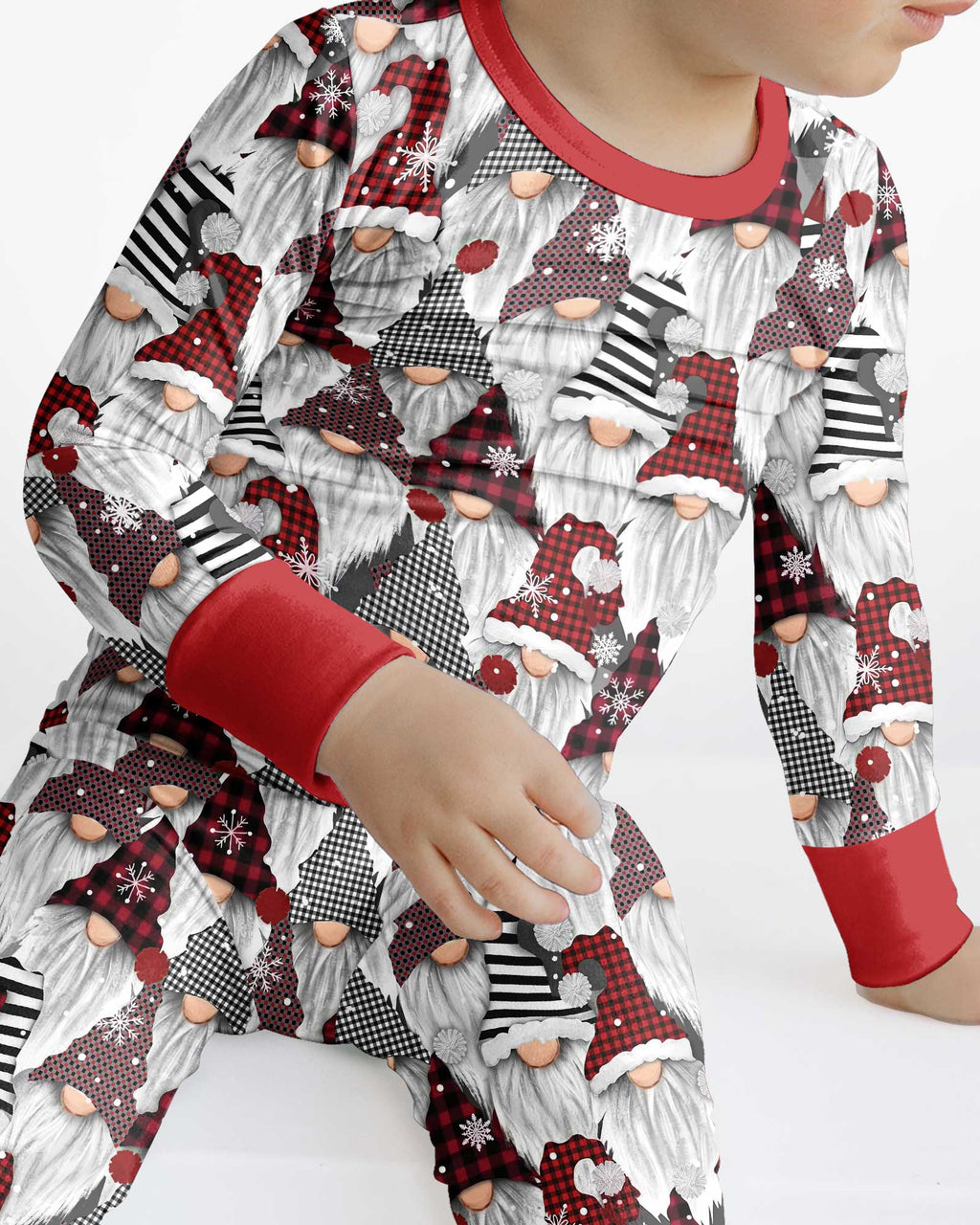 Christmas Gnome Bamboo Two Piece Long Sleeve Pajama Set