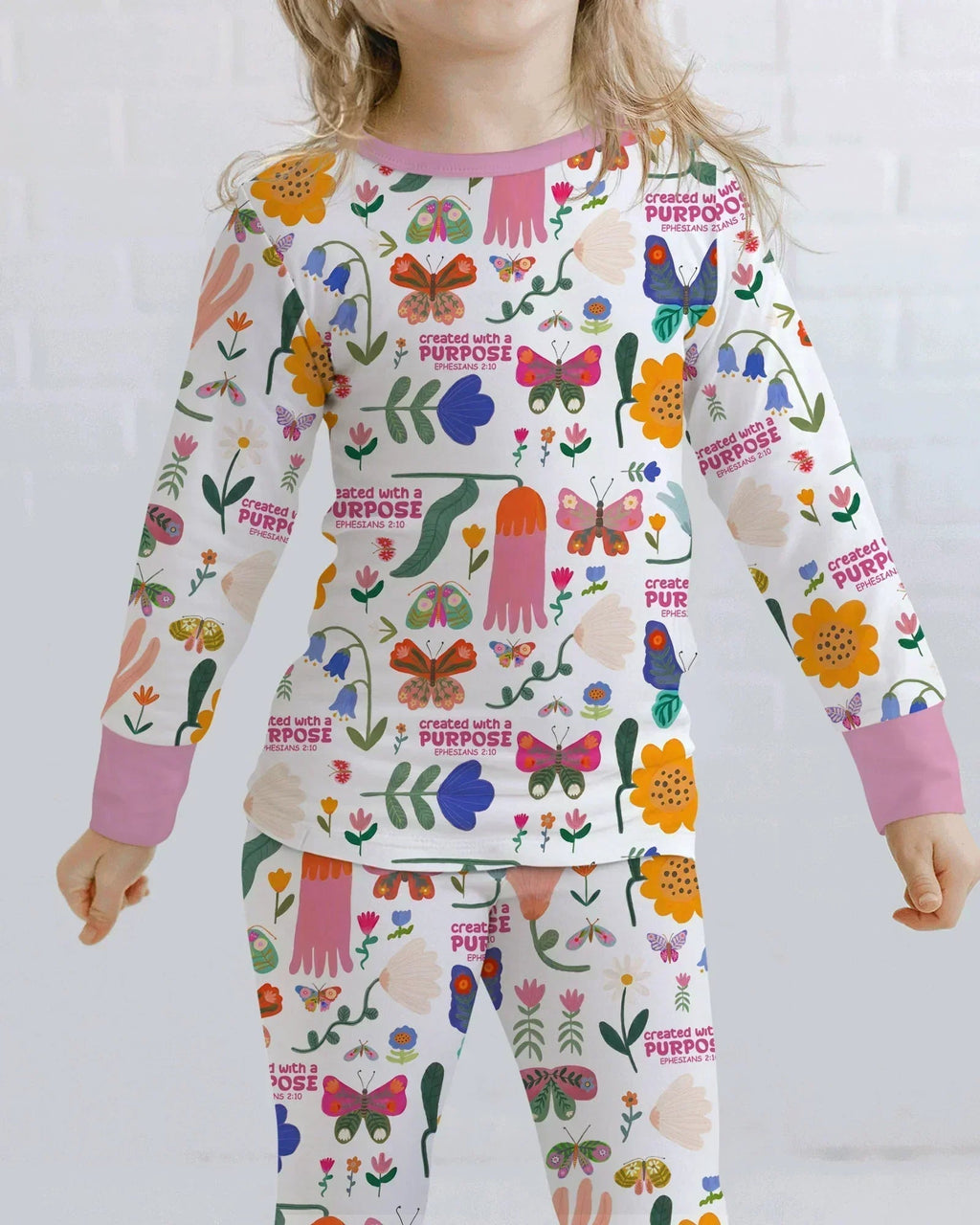 Created With A Purpose Bamboo Two Piece Long Sleeve Pajama Set
