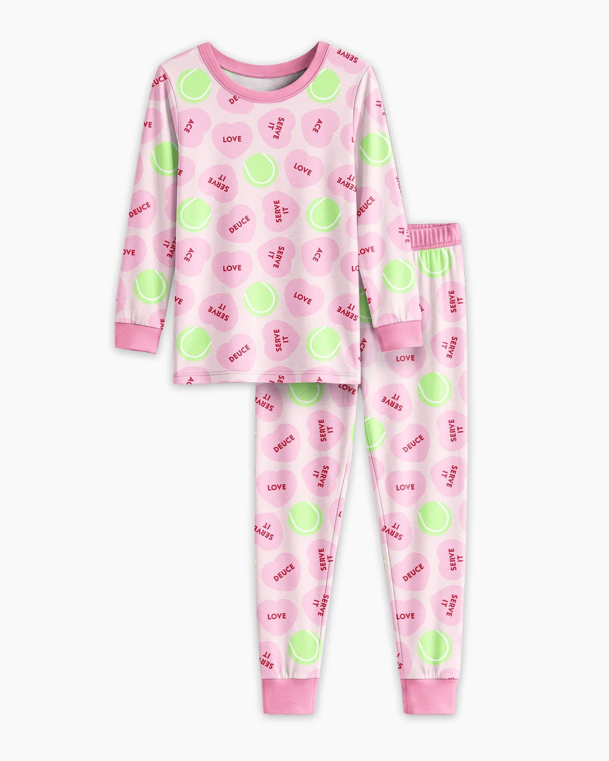 Tennis with Love Bamboo Two Piece Long Sleeve Pajama Set