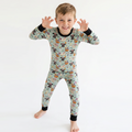 Halloween Witch Pumpkin Castle Bamboo Long Sleeve Pajama Set