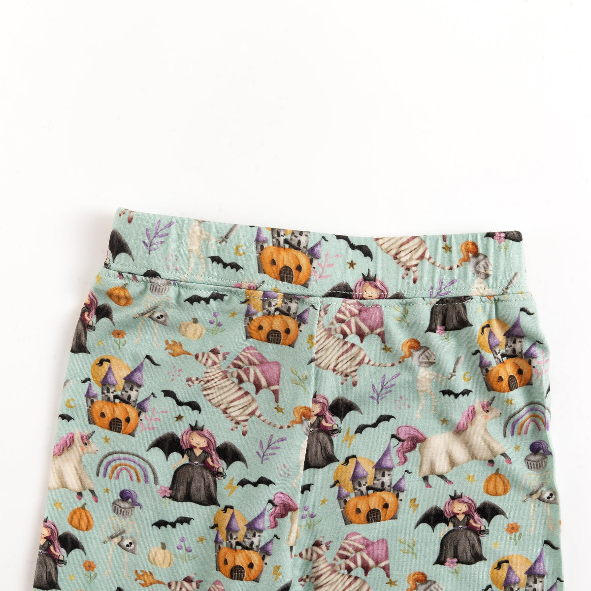 Halloween Witch Pumpkin Castle Bamboo Long Sleeve Pajama Set