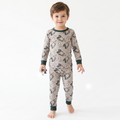Christmas Deer Car Bamboo Long Sleeve Pajama Set