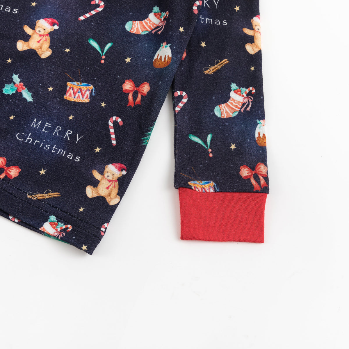 Christmas Holiday Bear Kids Bamboo Two-Piece Pajama Set