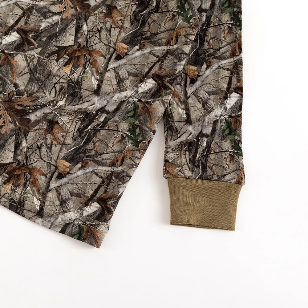 Retro Leaves Kids Bamboo Two-Piece Pajama Set