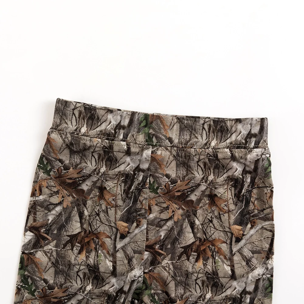 Retro Leaves Kids Bamboo Two-Piece Pajama Set