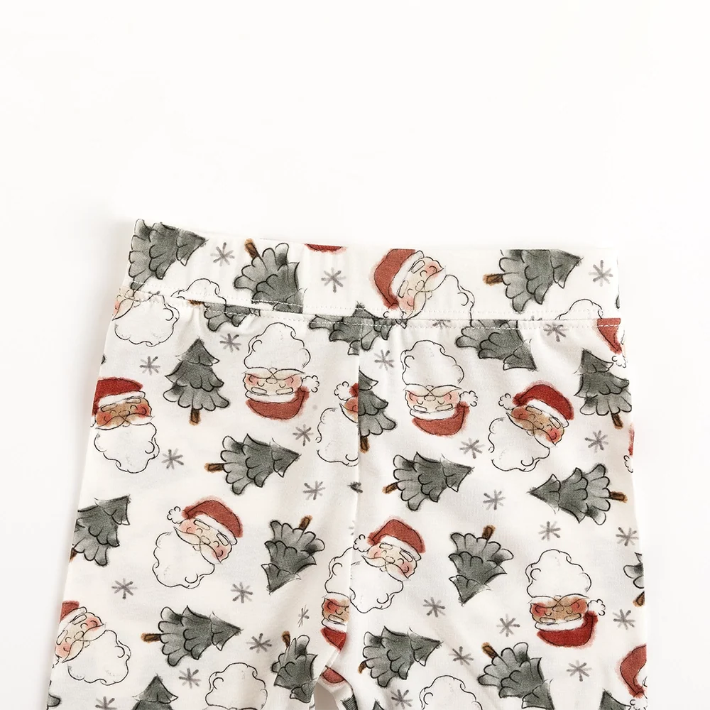 Santa Claus Christmas Tree Bamboo Long Sleeve Pajama Set