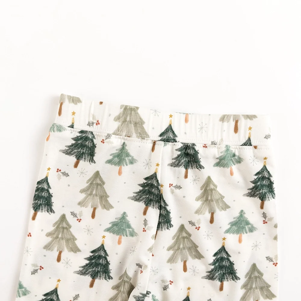 Christmas Tree Green Bamboo Long Sleeve Pajama Set