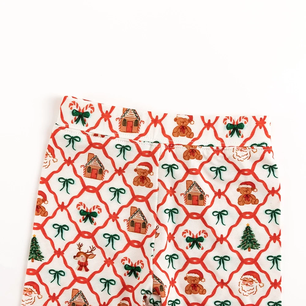 Christmas Plaid Red Bamboo Long Sleeve Pajama Set