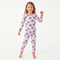 Blue Pink Baby Kids Bamboo Two-Piece Pajama Set Sale price