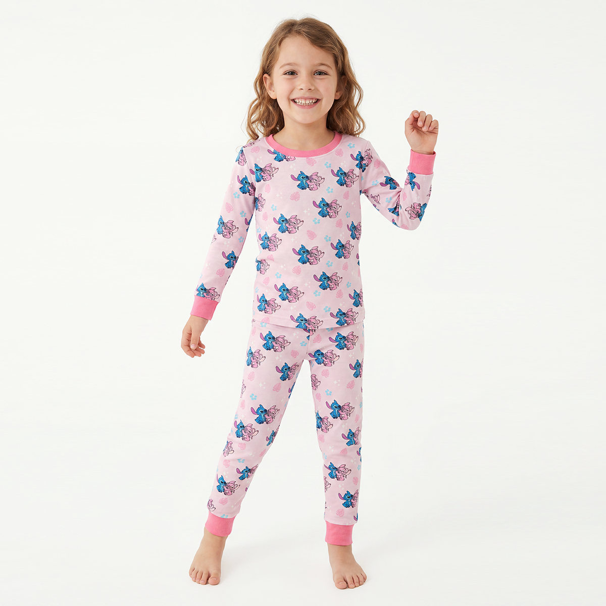 Blue Pink Baby Kids Bamboo Two-Piece Pajama Set Sale price