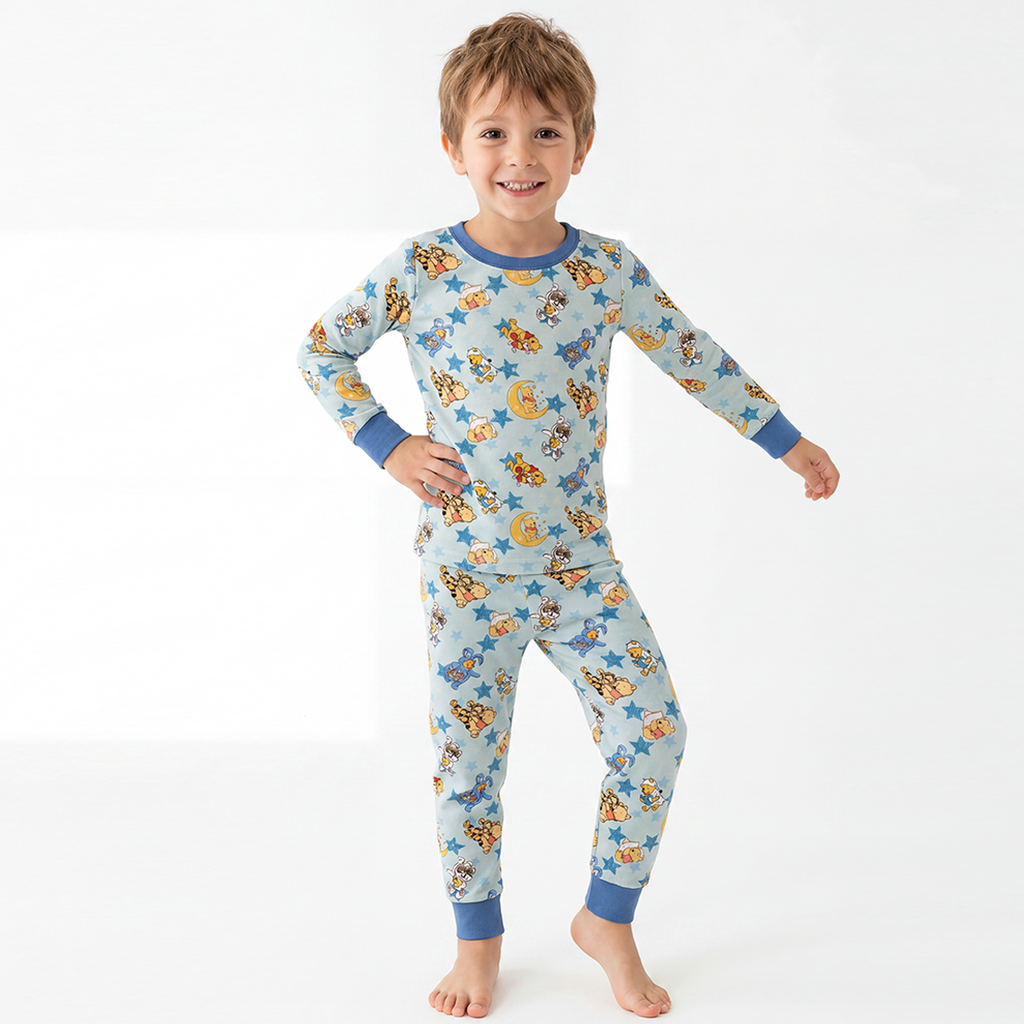 Little Bear Pentagram Bamboo Long Sleeve Pajama Set
