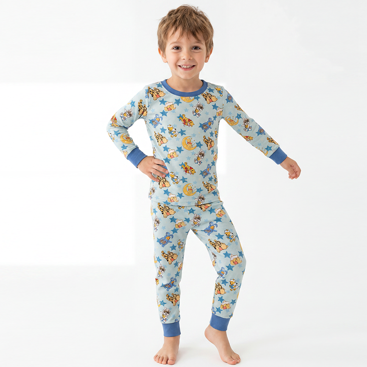Little Bear Pentagram Bamboo Long Sleeve Pajama Set