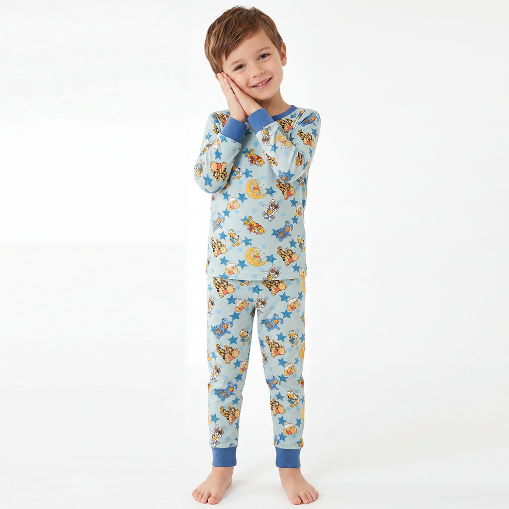 Little Bear Pentagram Bamboo Long Sleeve Pajama Set