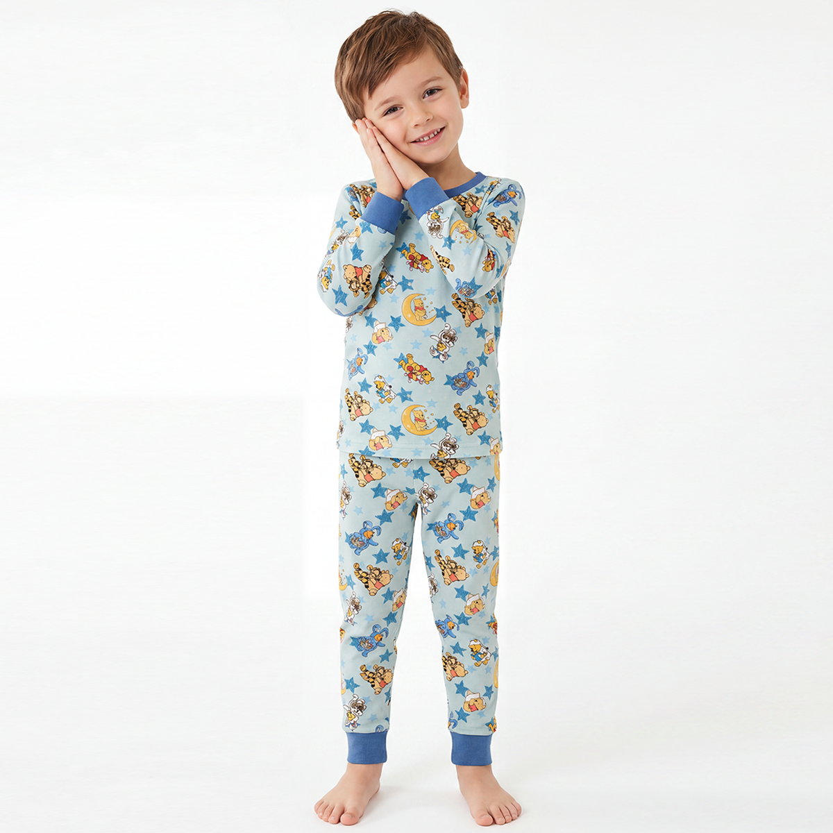 Little Bear Pentagram Bamboo Long Sleeve Pajama Set