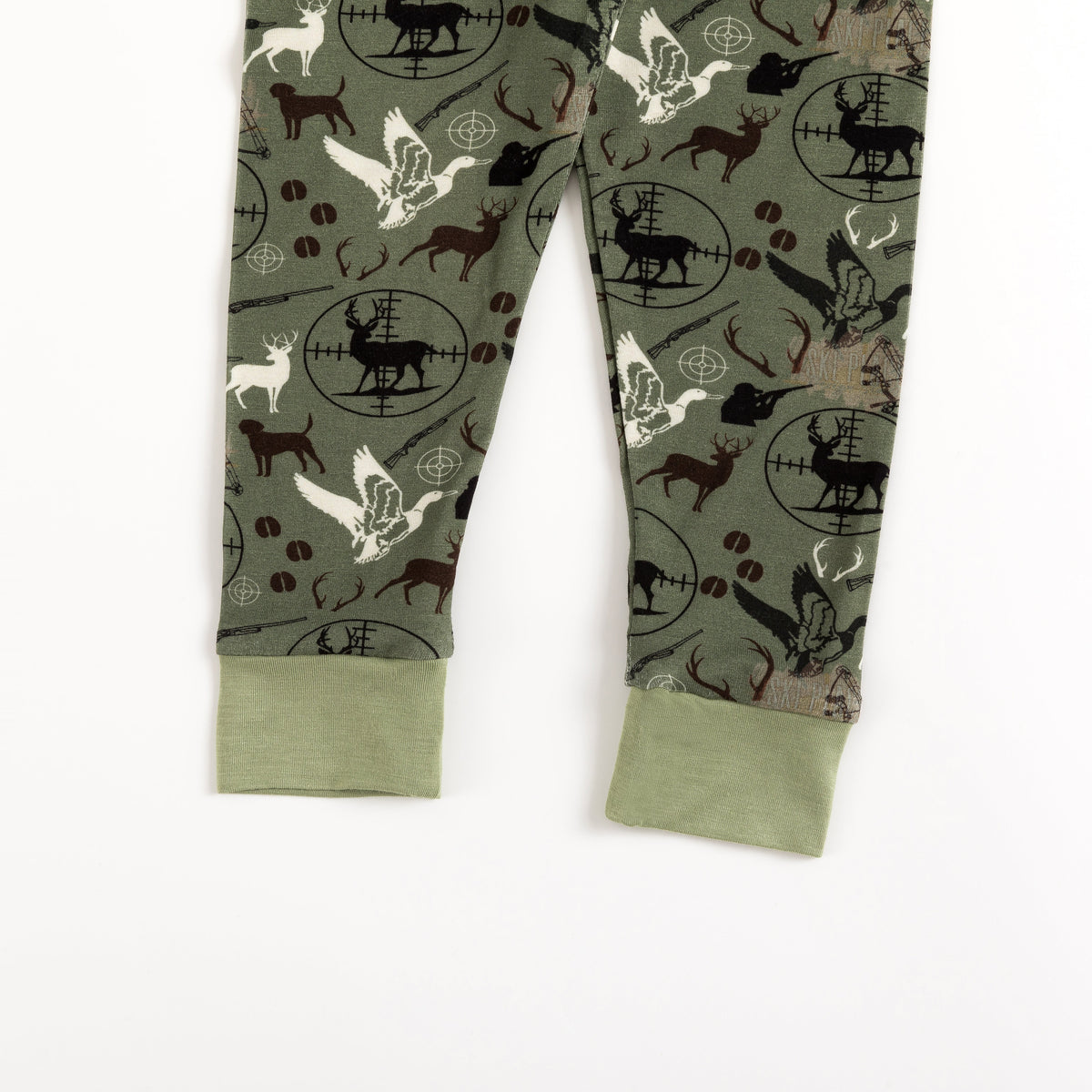 Christmas Hunting Animal Kids Bamboo Two-Piece Pajama Set