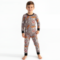 Halloween Skeleton King Pumpkin Bamboo Long Sleeve Pajama Set
