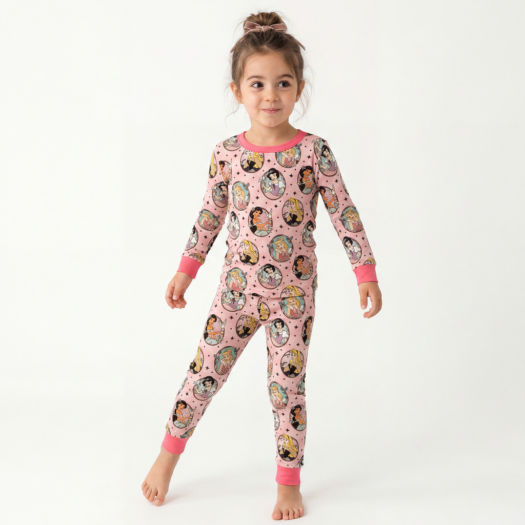 Beautiful Princesses Bamboo Long Sleeve Pajama Set
