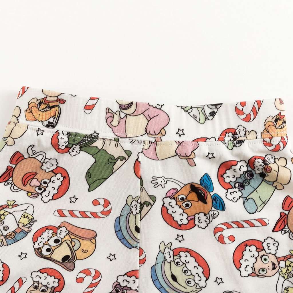 Christmas Candy Cane Toy Kids Bamboo Two-Piece Pajama Set