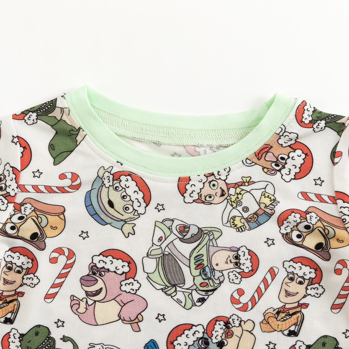 Christmas Candy Cane Toy Kids Bamboo Two-Piece Pajama Set
