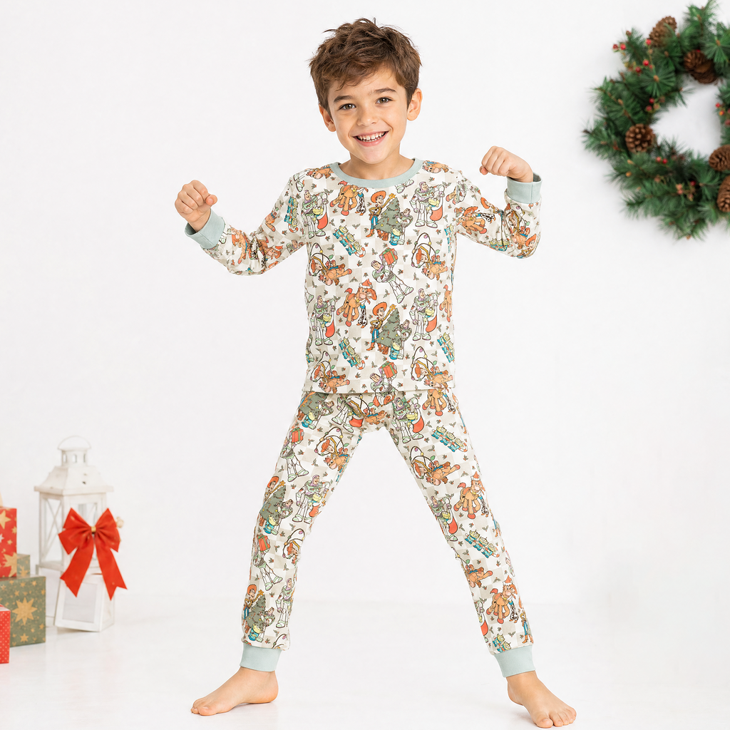 Christmas Toy Story Kids Bamboo Two-Piece Pajama Set