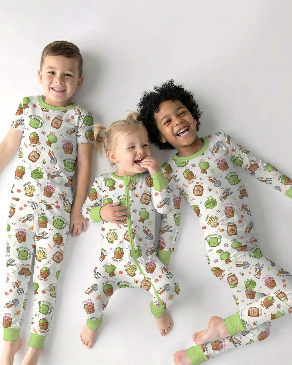 Kawaii Garden Crew Bamboo Two Piece Long Sleeve Pajama Set