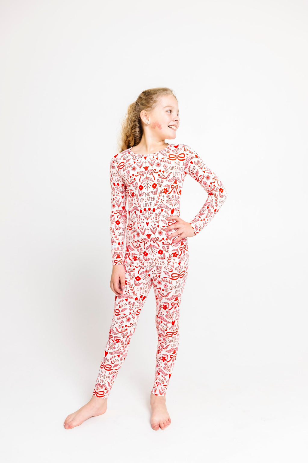 No Greater Love Pink Cotton PJ Long Sleeve Set