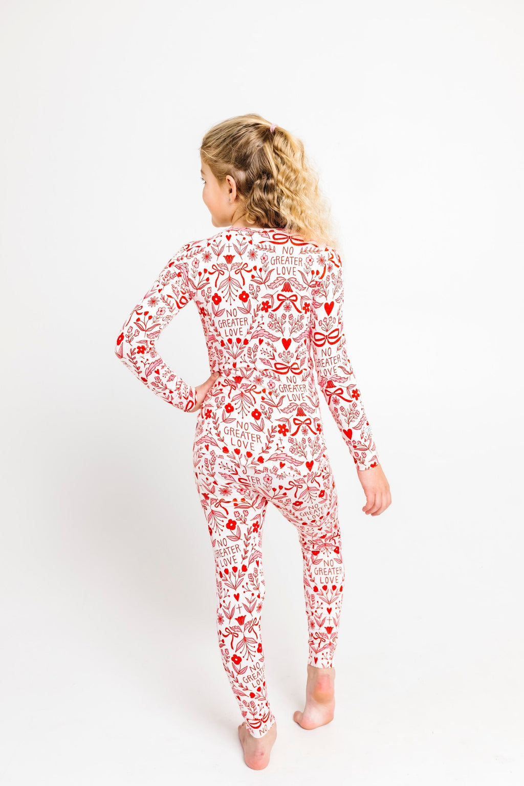 No Greater Love Pink Cotton PJ Long Sleeve Set