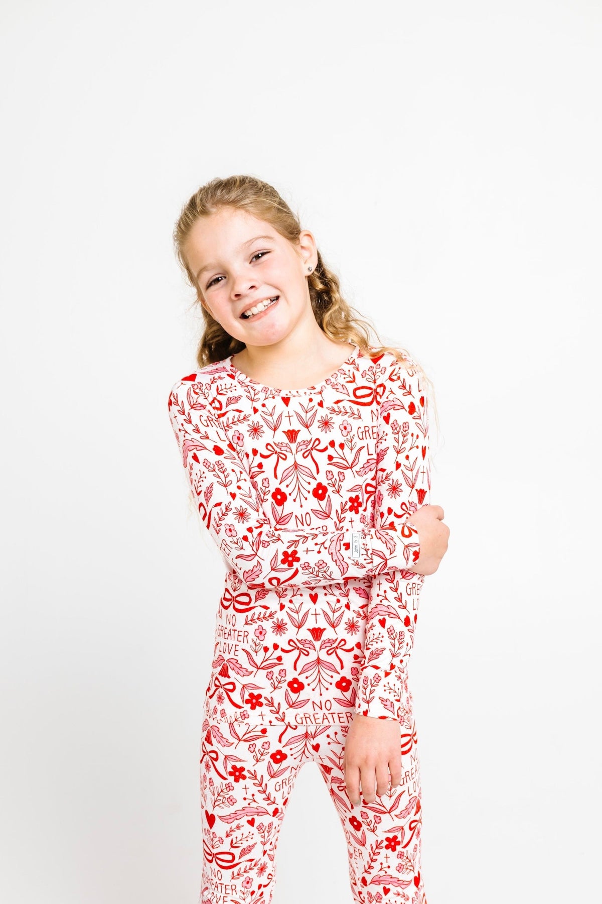 No Greater Love Pink Cotton PJ Long Sleeve Set