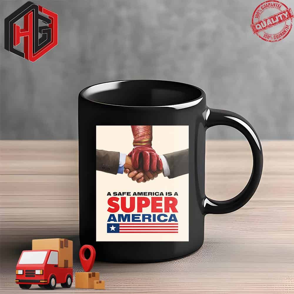Official Poster For Homelander The Boys A Safe America Is Super America Cearamic Mug