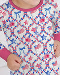 Americana Bloom Two Piece Long Sleeve Pajama Set