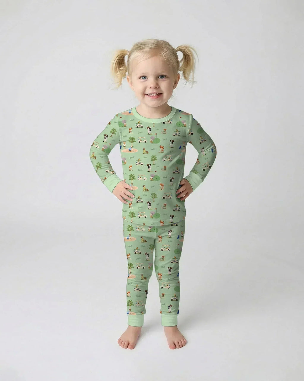 Let's Golf Bamboo Two Piece Long Sleeve Pajama Set