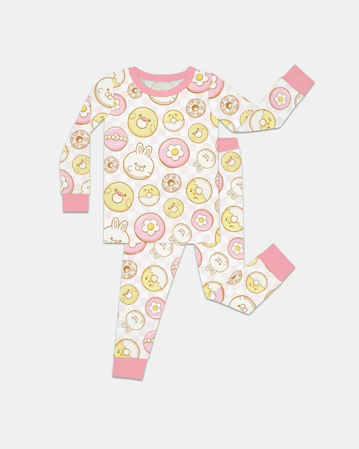 Easter Donuts Bamboo Two Piece Long Sleeve Pajama Set